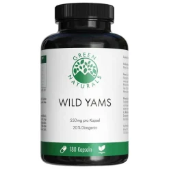 Green Naturals Yamswurzel-Wild Yam hochdosiert vegan Kapseln, 180 St