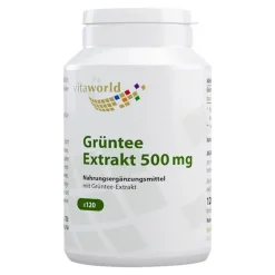 Vitaworld Grünteeextrakt-Grüntee Extrakt 500 mg Kapseln, 120 St