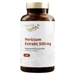 Vitaworld Hericium|Vitalpilze-Hericium Extrakt 500 mg Kapseln, 100 St
