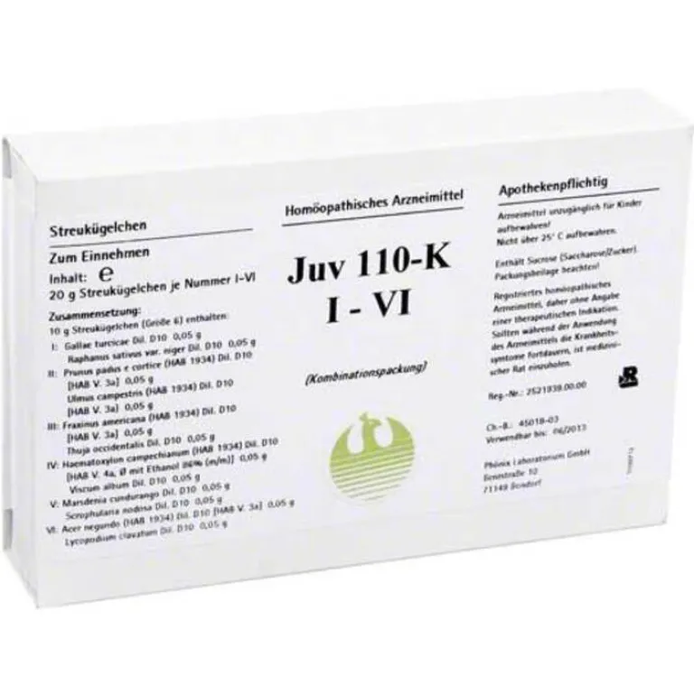 Juv 110 Phönix-K I-VI Globuli, 6X20 g