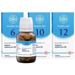 DHU Schüßler-Salze Sets-Kur mit dem Mineralsalz der inneren Reinigung Nr. 6+10+12 , 600 St
