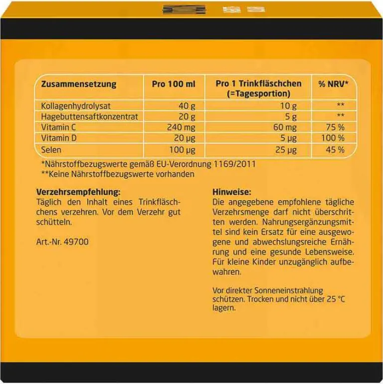Litozin Hagebuttenpulver-Hagebutte + Kollagen Trinkfläschchen, 30X25 ml