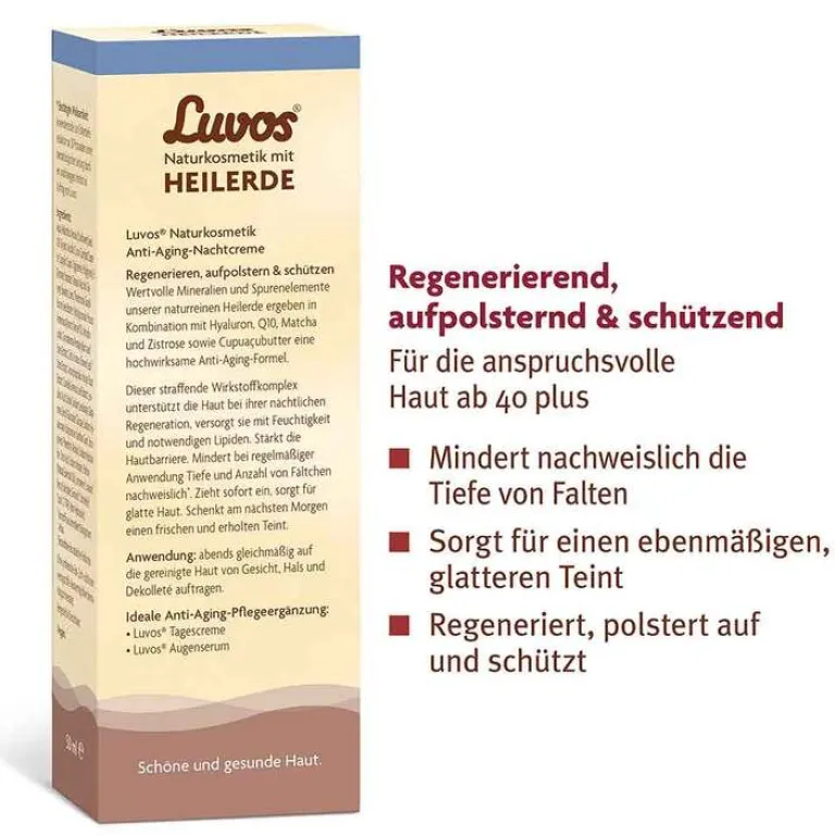 Luvos Heilerde|Nachtpflege-Heilerde Anti-Age Nachtcreme, 50 ml