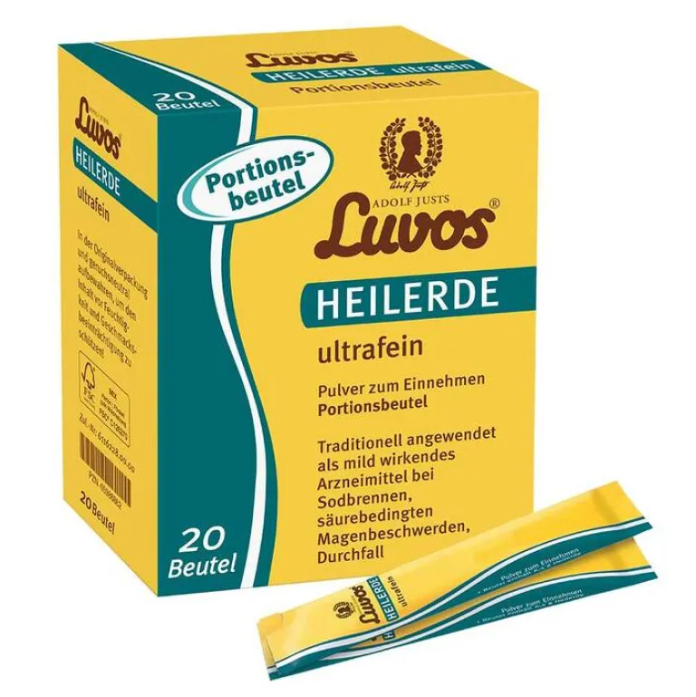 Luvos Heilerde|Sodbrennen Medikamente-Heilerde ultrafein Portionsbeutel, 20X6.5 g
