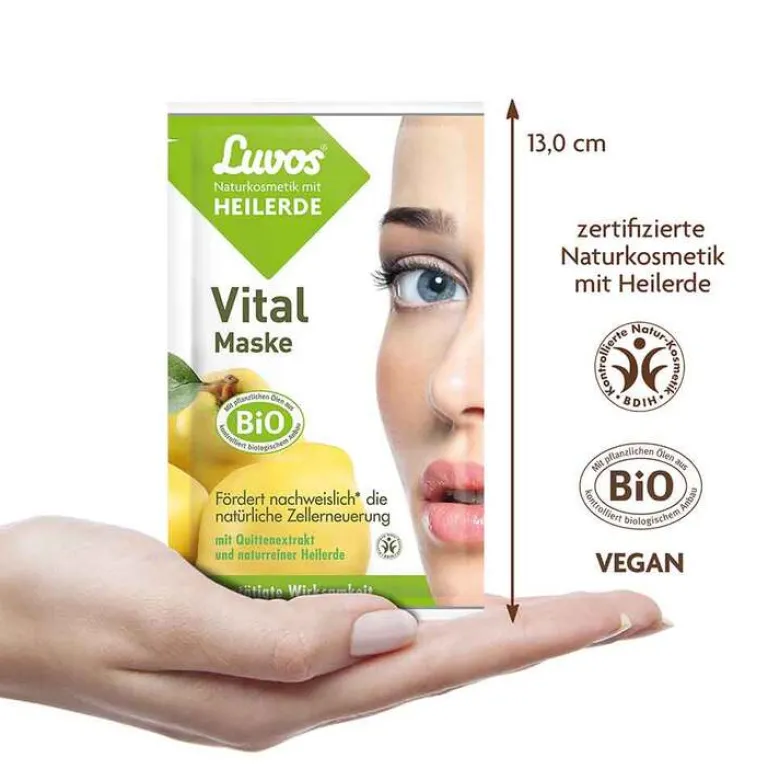 Luvos Heilerde|Gesichtsmasken-Naturkosmetik Heilerde Vital Maske, 2X7.5 ml