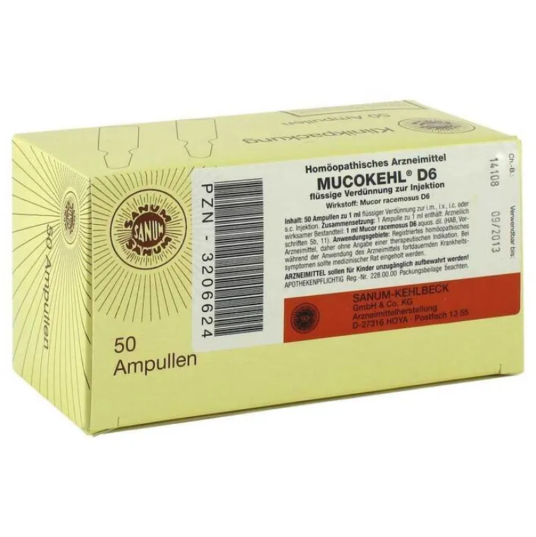 Mucokehl Sanum Kehlbeck-Ampullen D 6, 50X1 ml