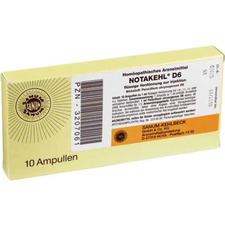 Notakehl Sanum Kehlbeck-D 6 Ampullen, 10X1 ml