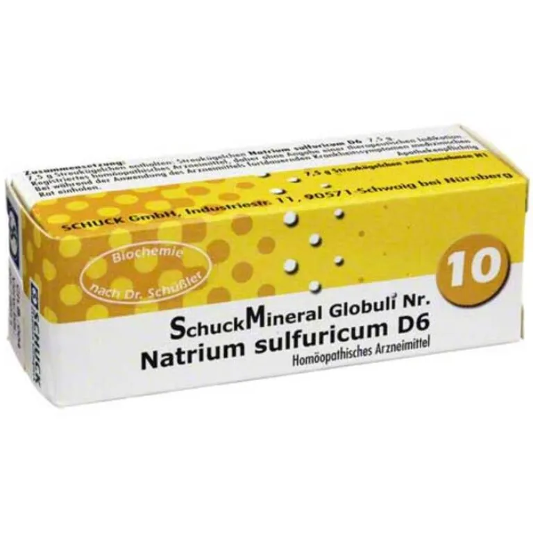 Schuckmineral Salze Als Globuli-Globuli 10 Natrium sulfuricum D6, 7.5 g