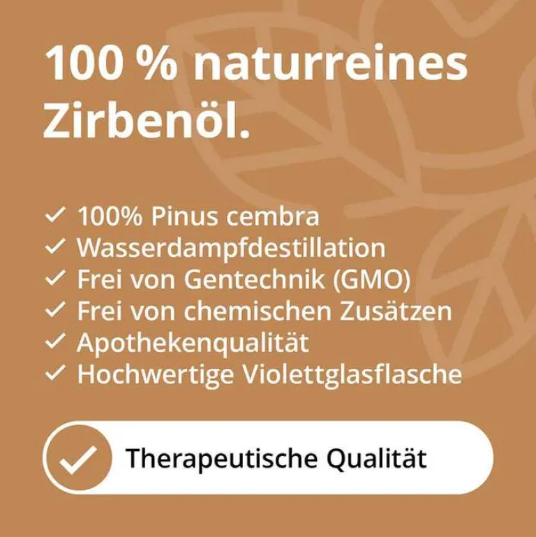 Casida Aromatische Düfte-Zirbenöl naturrein ätherisch, 10 ml